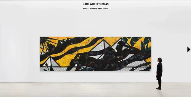 artistic web design: Hank Willis Thomas 