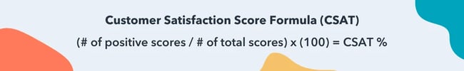 customer satisfaction score formula CSAT